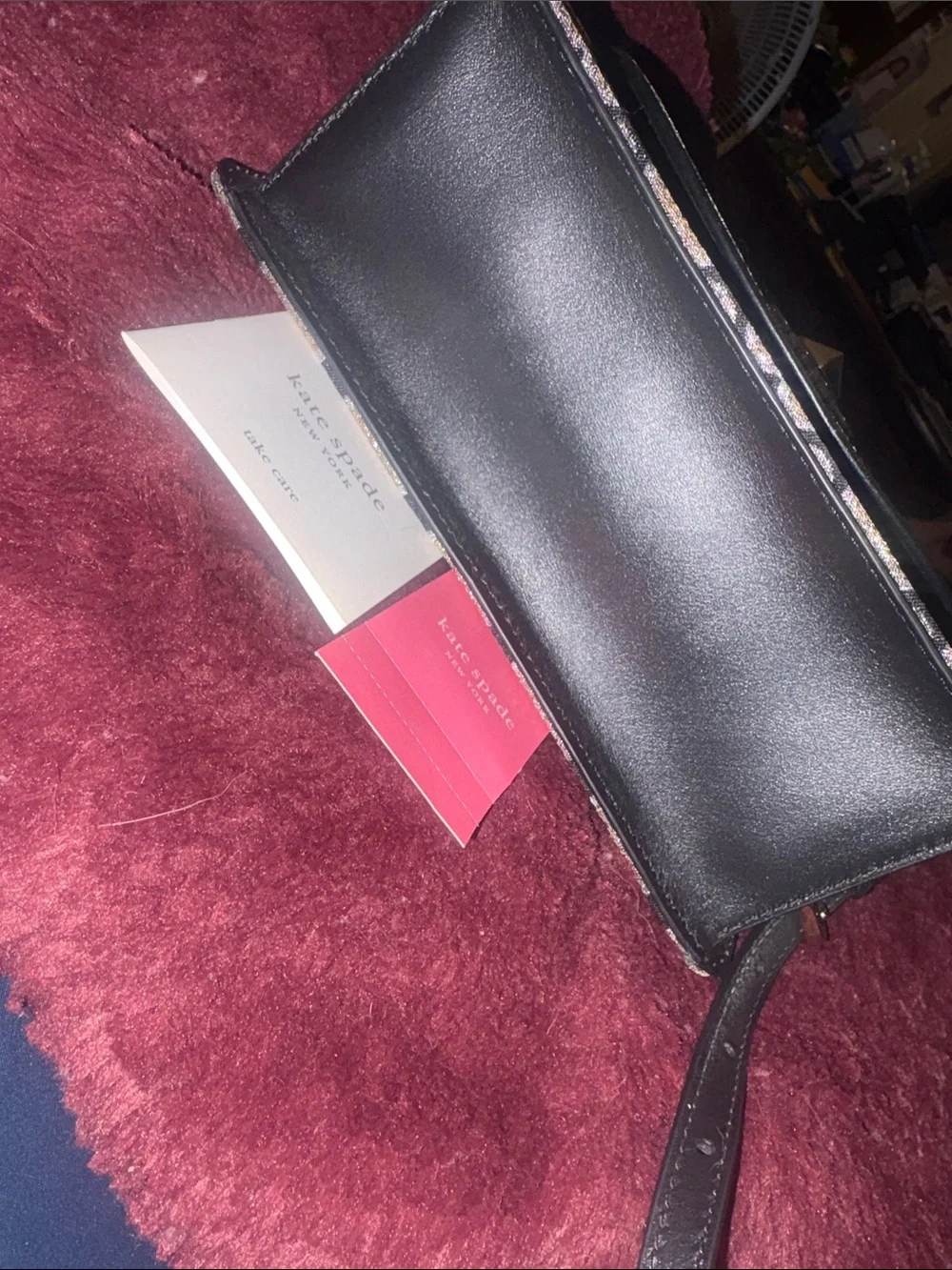 AUTHENTIC KATE SPADE Glitter Clover Satchel in Black and Gold